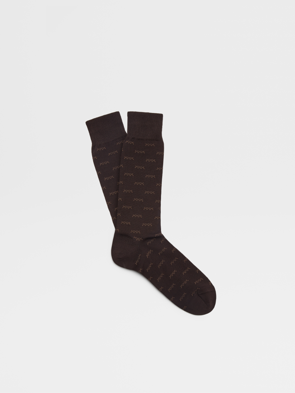 Brown Iconic Triple X Cotton Mid Calf Socks